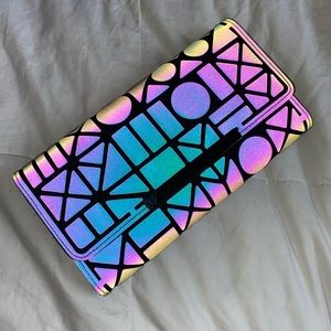 Luminous Chameleon Wallet Coin Purse Reflective Geometric Holographic EDM